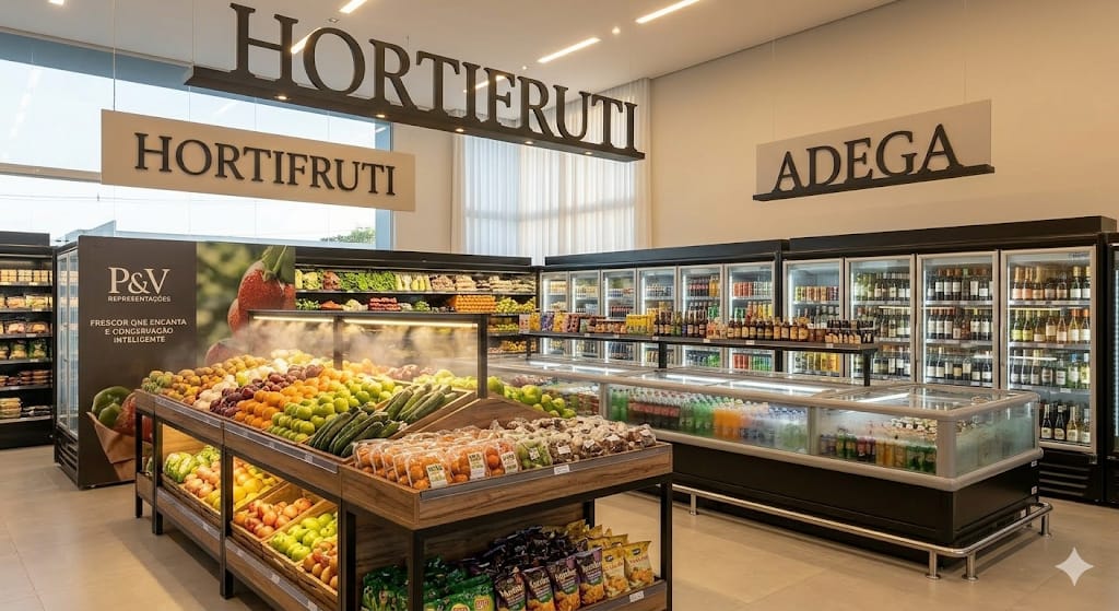 Hortifruti e adega — exemplo visual