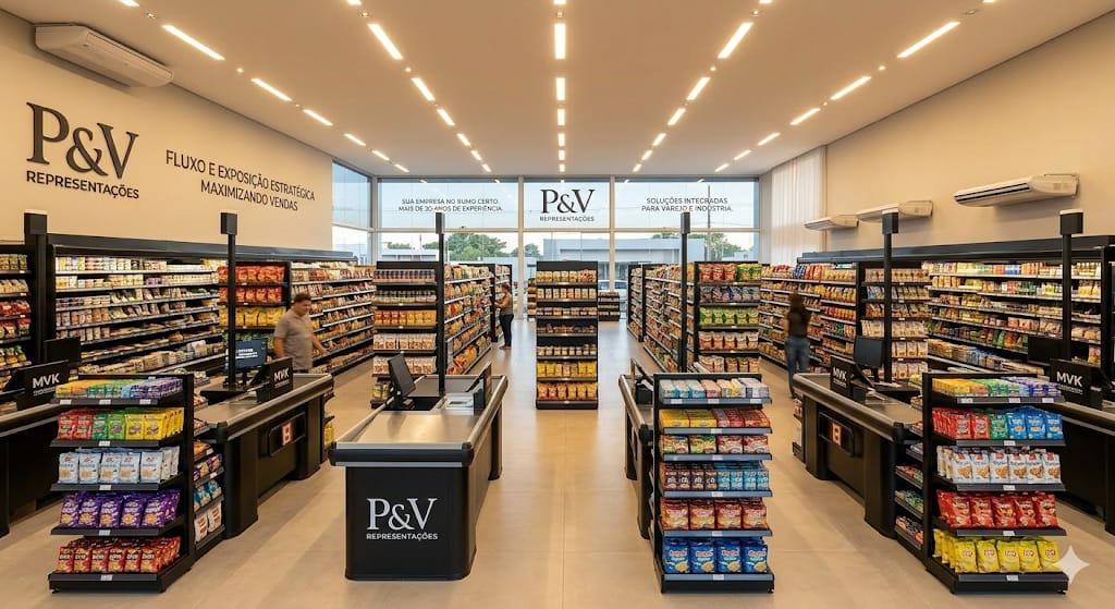 Supermercado — exemplo visual